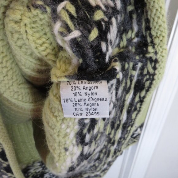 Icelandic Design Women's Medium Wool Angora Blend Knit Hoodie Sweater Medium - Picture 8 of 9